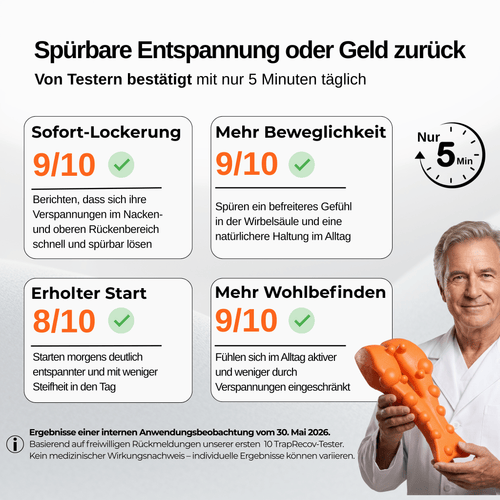 TrapRecov Ergonomische Akupressur- & Rückenstretchspange - Trap Recov